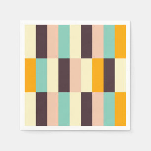 Colorful geometric pattern with vertical stripes napkins