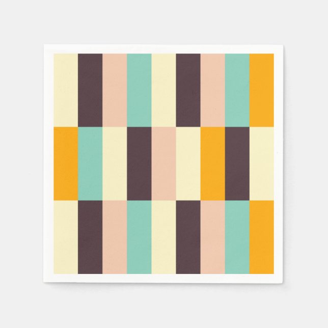 Colorful geometric pattern with vertical stripes  napkins (Front)