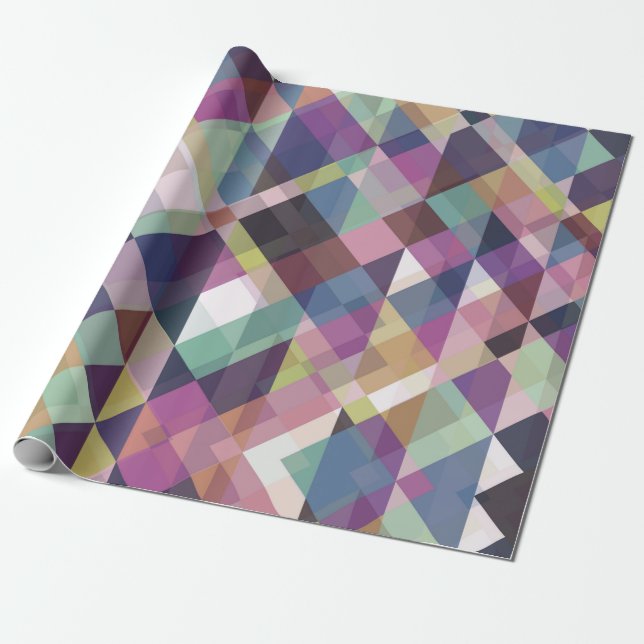 Colorful Geometric Pattern Wrapping Paper (Unrolled)