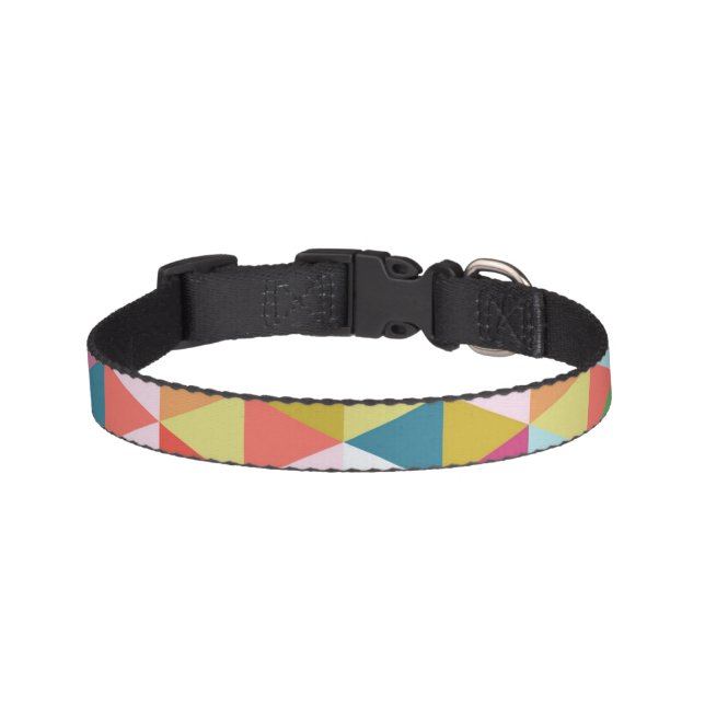 Colorful Geometric Patterned Dog Collar (Front)