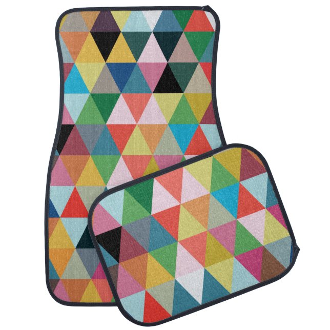 Colorful Geometric Patterned Floor Mats (Set)