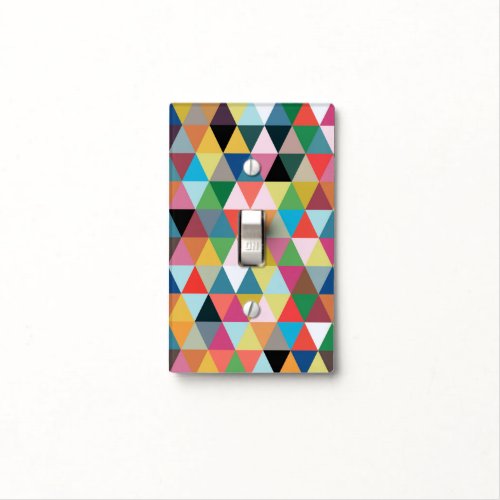 Colorful Geometric Patterned Light Switch Cover