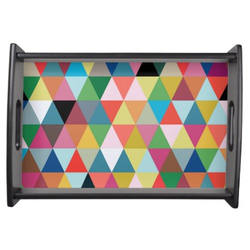 Colorful Geometric Patterned Serving Tray