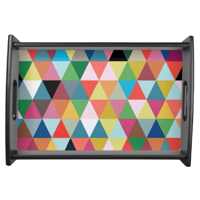 Colorful Geometric Patterned Serving Tray (Front)