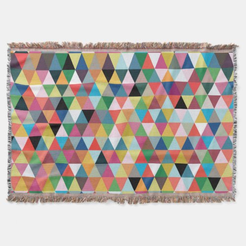 Colorful Geometric Patterned Throw Blanket