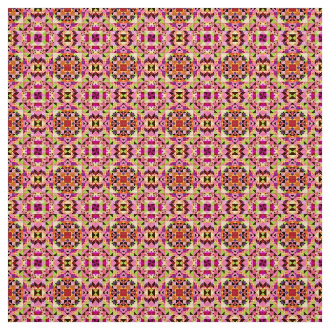Colorful geometric patterns fabric (Swatch)
