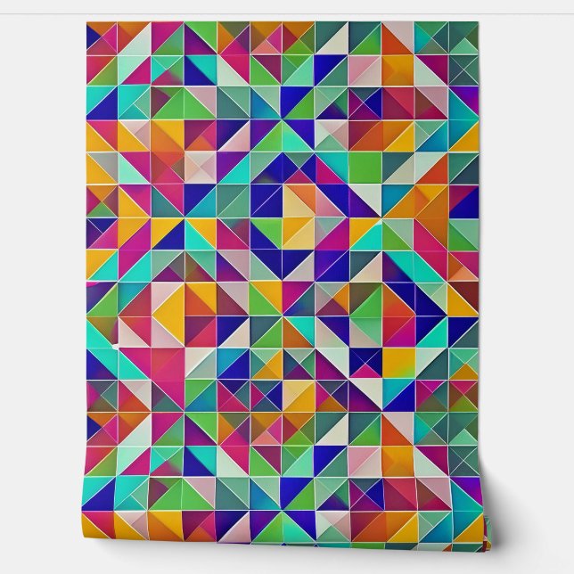 Colorful Geometric Patterns Wallpaper (Unrolling)