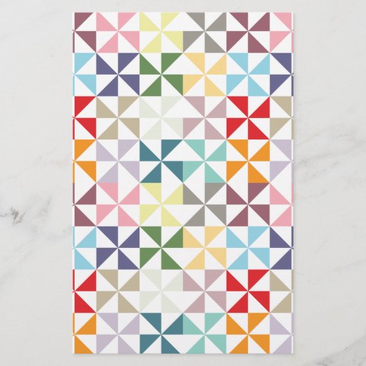 Colorful Geometric Pinwheel (Front)