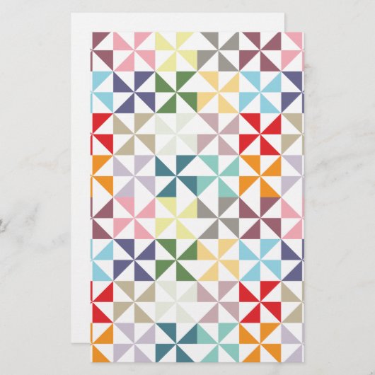 Colorful Geometric Pinwheel (Front/Back)