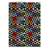 Colorful Geometric Pinwheel Black (Front)
