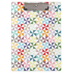 Colorful Geometric Pinwheel Clipboard