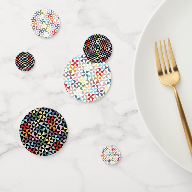 Colorful Geometric Pinwheel Confetti (Group)