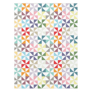 Colorful Geometric Pinwheel Tablecloth