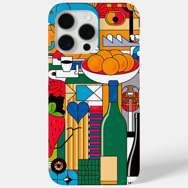 Colorful Geometric Pop Art Collage Case-Mate iPhone Case (Back)
