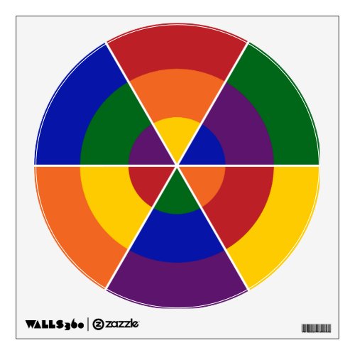Colorful Geometric Rainbow Pattern LGBT Pride Wall Decal