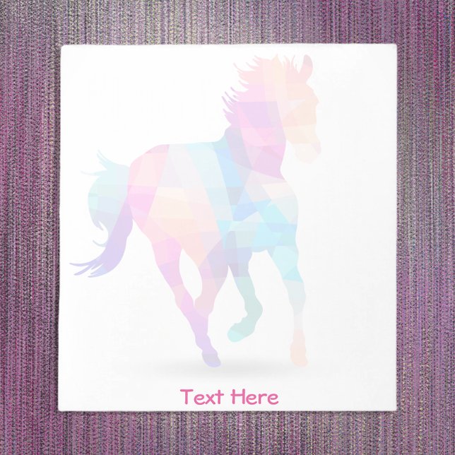 Colorful Geometric Running Horse Notepad (Creator Uploaded)