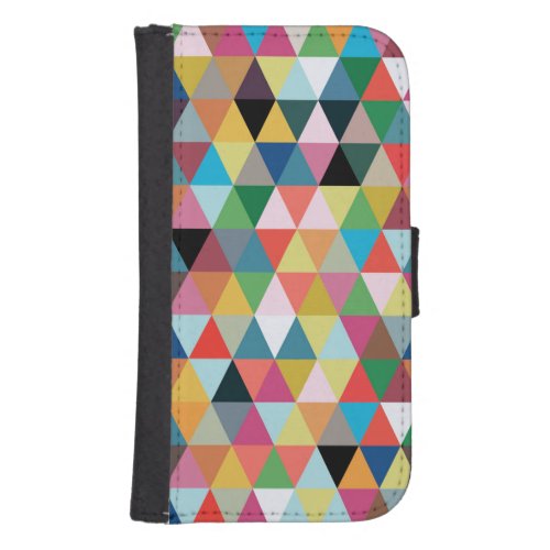 Colorful Geometric Samsung Galaxy4S Wallet Case