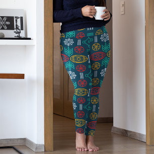 colorful geometric scandinavian leggings