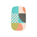 Colorful geometric, Scandinavian style pattern. Minx Nail Art