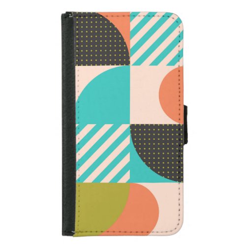 Colorful geometric Scandinavian style pattern Samsung Galaxy S5 Wallet Case