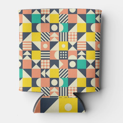 Colorful Geometric Seamless Pattern Can Cooler