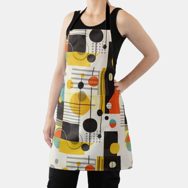 Colorful geometric shapes composition apron (Insitu)