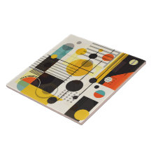 Colorful geometric shapes composition