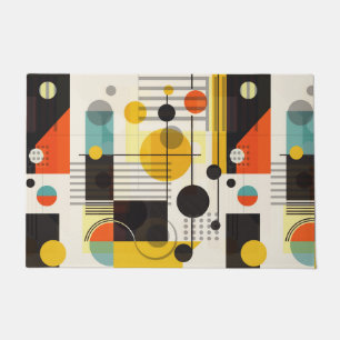 Colorful geometric shapes composition doormat