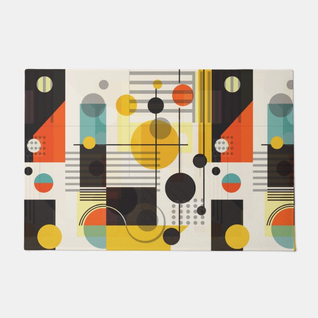 Colorful geometric shapes composition doormat (Front)