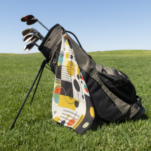 Colorful geometric shapes composition golf towel