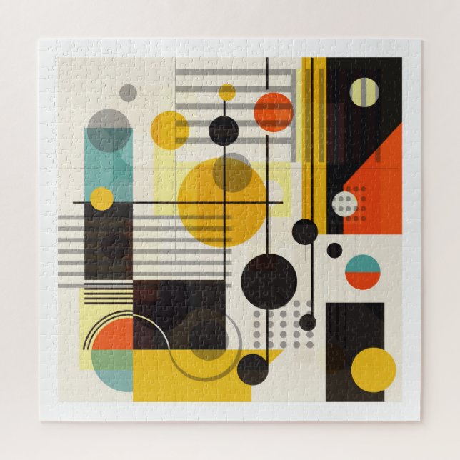 Colorful geometric shapes composition jigsaw puzzle (Vertical)