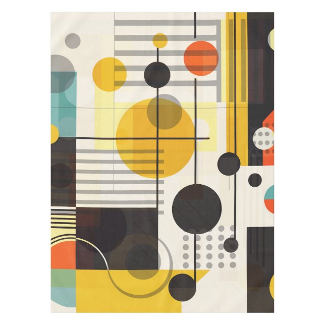 Colorful geometric shapes composition tablecloth (Front)
