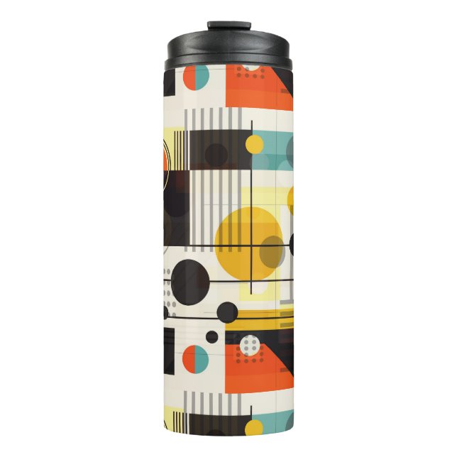 Colorful geometric shapes composition thermal tumbler (Front)