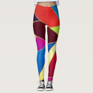 Colorful geometric shapes leggings