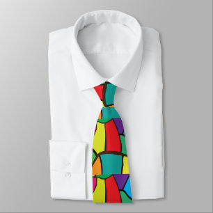 Colorful Geometric Shapes Neck Tie