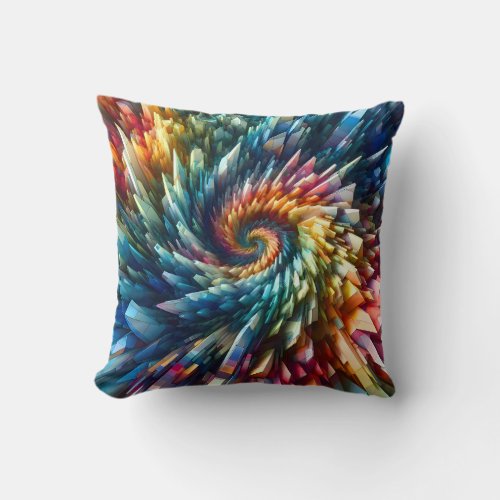 Colorful Geometric Shapes pattern Throw Pillow