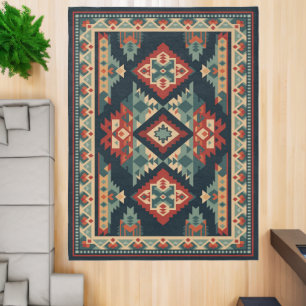 Colorful geometric shapes rug design 12 by 9 Feet