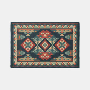 Colorful geometric shapes rug design 6 x 4 feet