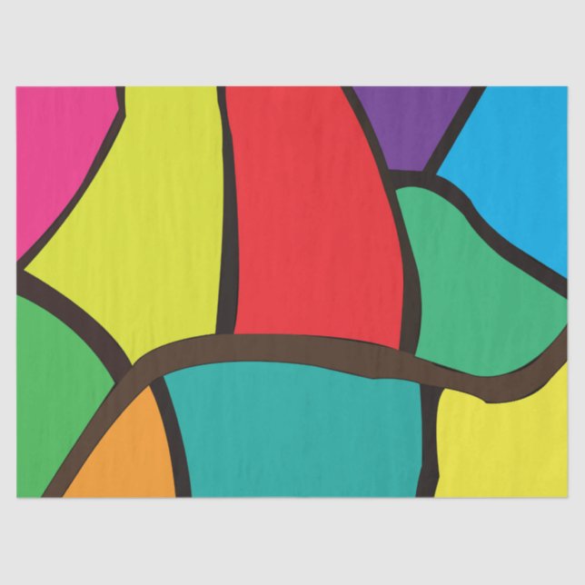 Colorful Geometric Shapes Tissue Paper (Front)