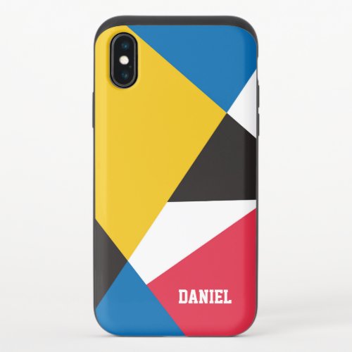 Colorful Geometric Shapes iPhone X Slider Case