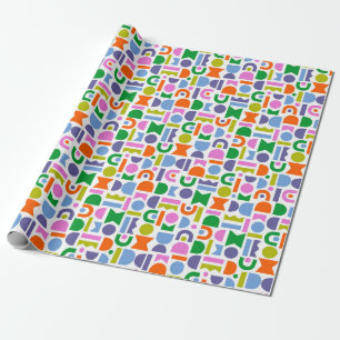Colorful Geometric Shapes Wrapping Paper