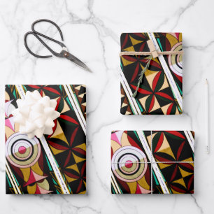 Colorful Geometric Spanish Architecture Wrapping Paper Sheets