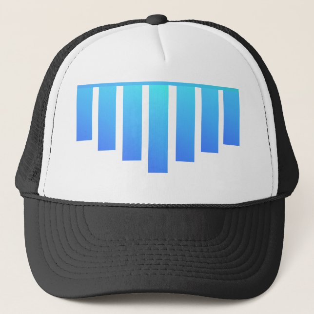 Colorful Geometric Spectrum Design Trucker Hat (Front)