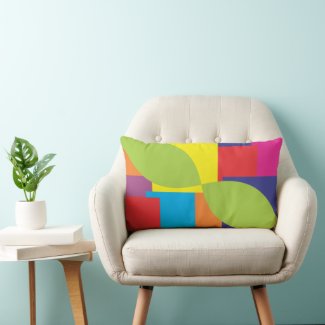Colorful Geometric Square Leaf Pattern