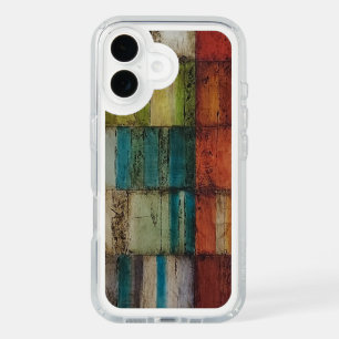 Colorful geometric square stones phone case