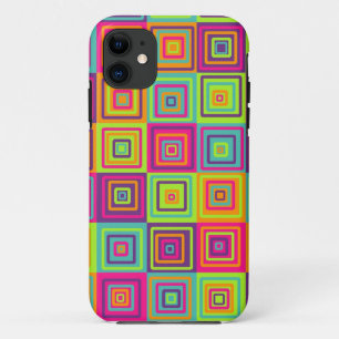 Colorful Geometric Squares iPhone 11 Case