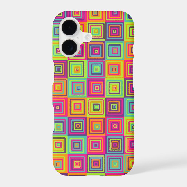Colorful Geometric Squares Case-Mate iPhone Case (Back)