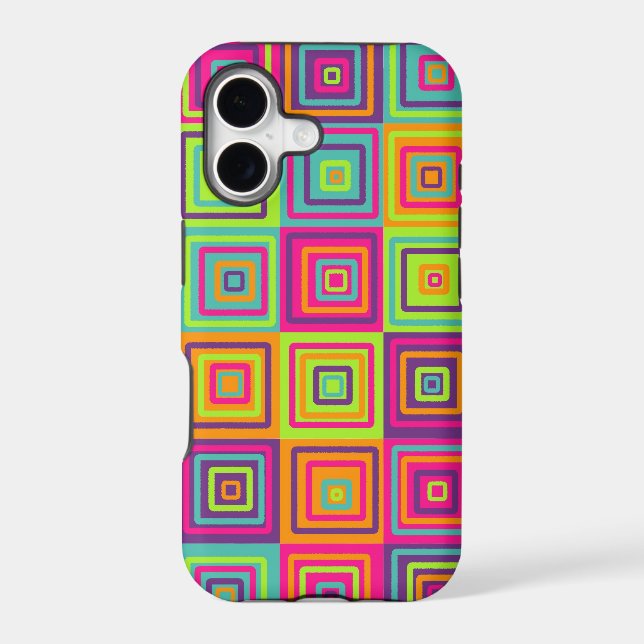 Colorful Geometric Squares Case-Mate iPhone Case (Back)