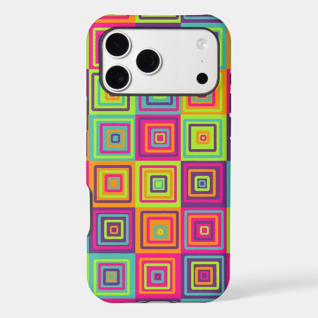 Colorful Geometric Squares Case-Mate iPhone Case (Back)