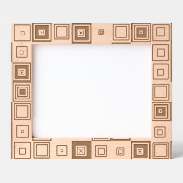 Colorful Geometric Squares Engraved Frames (Front)